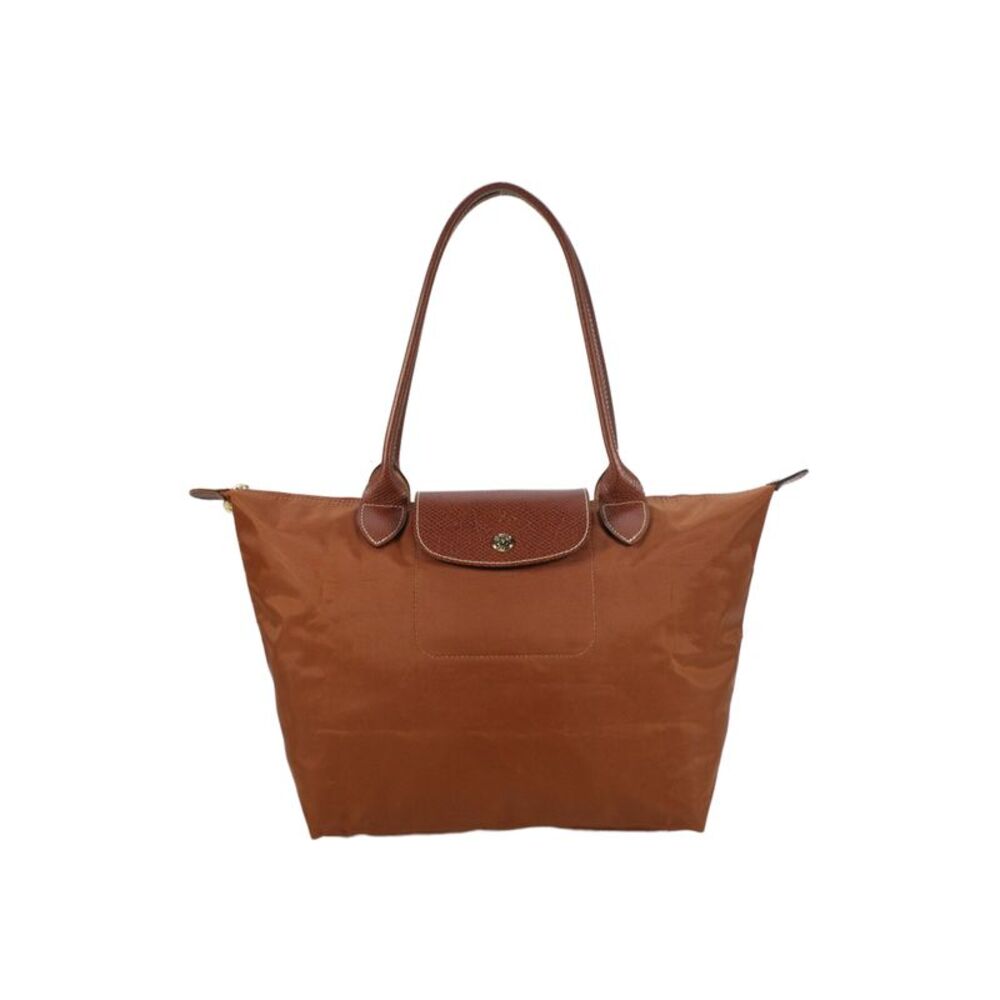 Longchamp Paris Womens Double Handle Nylon Le Pliage Tote Handbag Brown